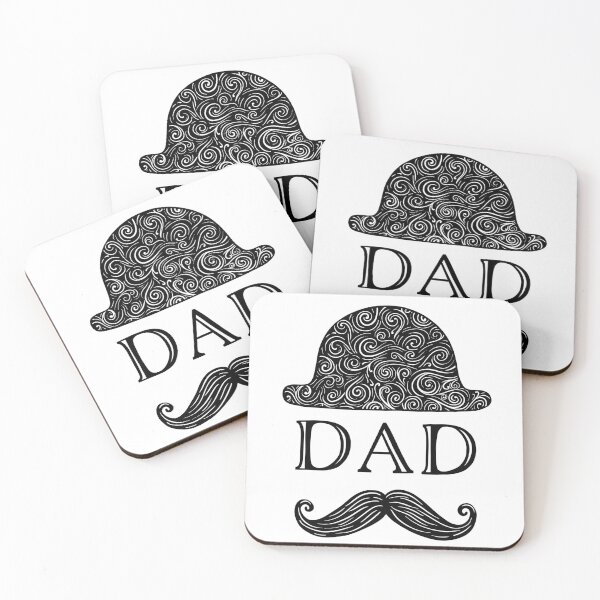 Aperçu de l'œuvre Papa Moustache | Fête des pères vintage créée et vendue par EllieNewburyArt.