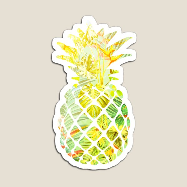Pick A Pleasant Pineapple in Paradise #RBSTAYCAY #Sky #Blue #Tropical #Jungle #Summer #BeachParty Magnet
