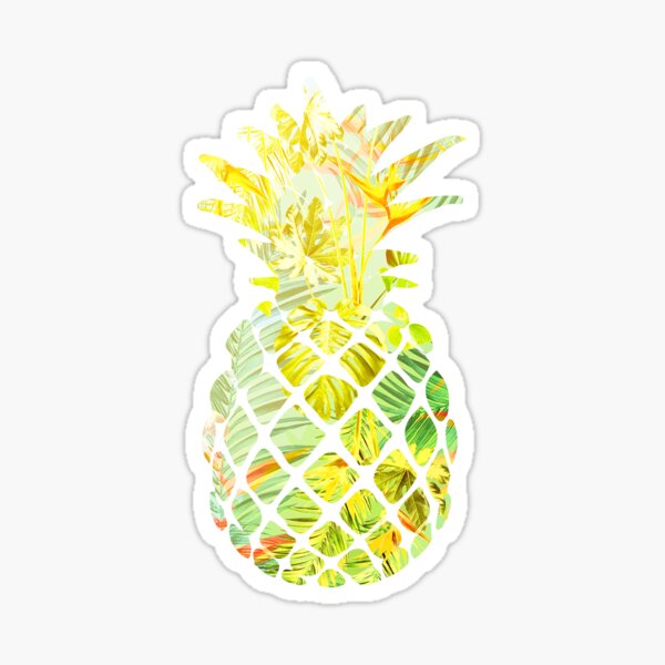 Pick A Pleasant Pineapple in Paradise #RBSTAYCAY #Sky #Blue #Tropical #Jungle #Summer #BeachParty Sticker