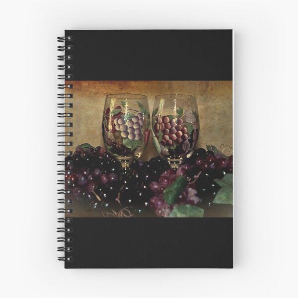 Item preview, Hand Painted Wine Glasses, Grapes & More 2nd Rendition designed and sold by Sherry Hallemeier.