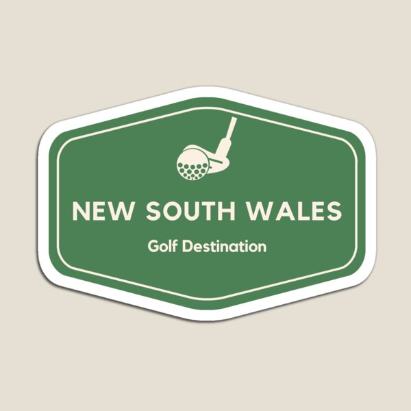 Item preview, New South Wales Australia - Golf Course Travel Destination Logo designed and sold by Vintage-TM.