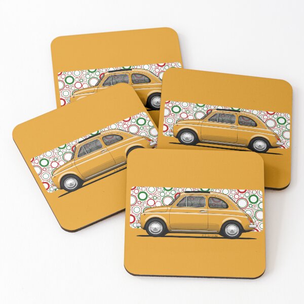 Item preview, My freehand drawing of the iconic italian classic car with tricolor background designed and sold by designjaag.