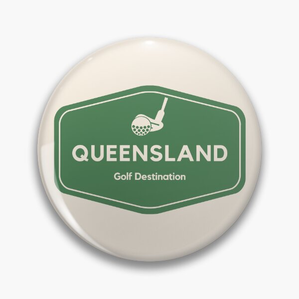 Item preview, Queensland Australia - Golf Course Travel Destination Logo designed and sold by Vintage-TM.