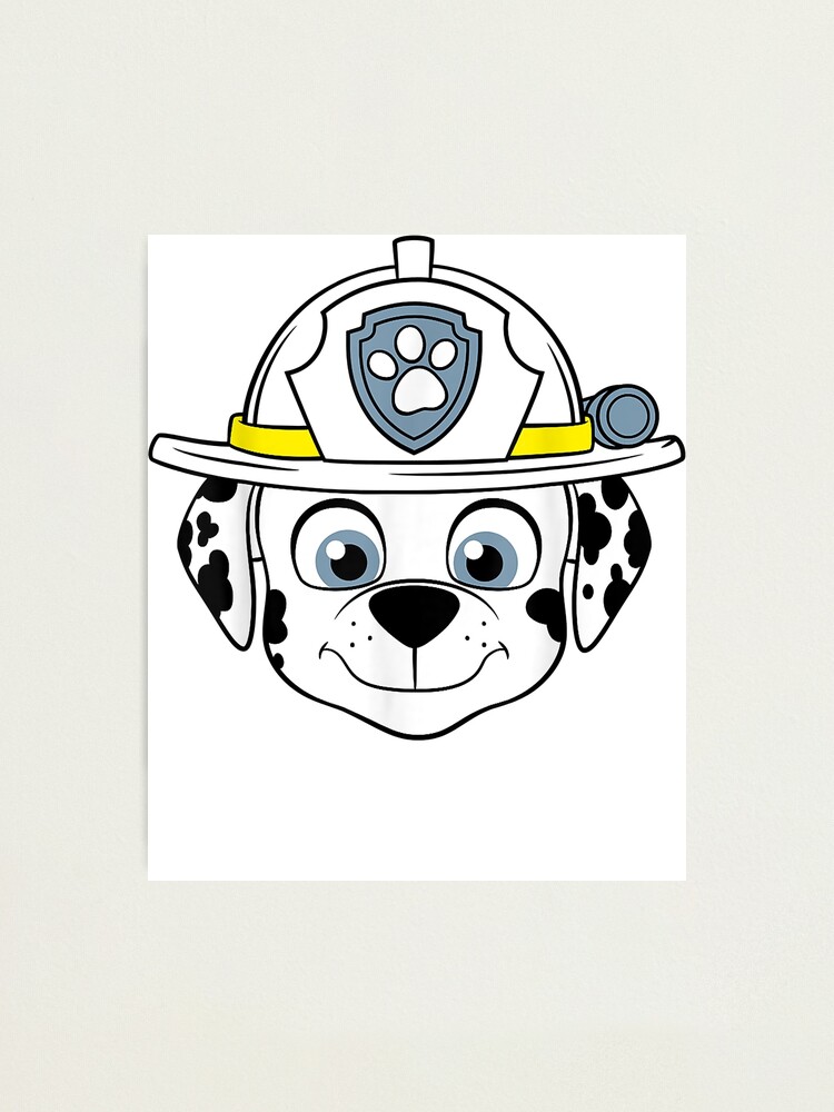 decisive-nimble-in-helping-others-nice-firedog-marshall-face-paw-patrol-cute-gifts-photographic-print-for-sale-by-putidflanigry-redbubble