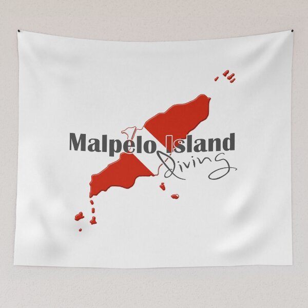 Aperçu de l'œuvre Carte de drapeau de plongeur de l'île de Malpelo créée et vendue par surgedesigns.
