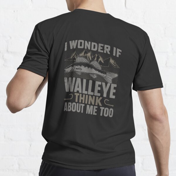 Cute I Wonder If Walleye Think About Me Funny Walleye Fishing Zip