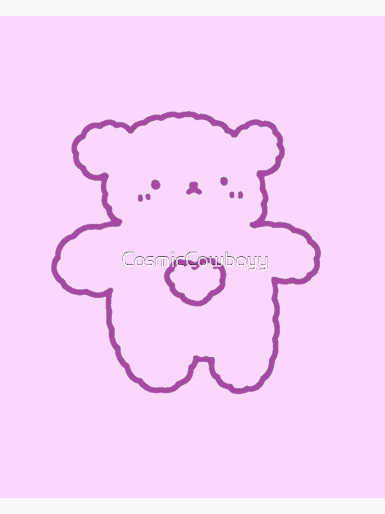 "Lila Teddybär-Umriss" Poster von CosmicCowboyy | Redbubble