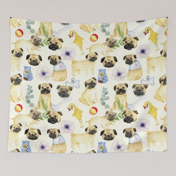 Item preview, Pug dog lover pattern designed and sold by Lolly's Lane Shoppe.