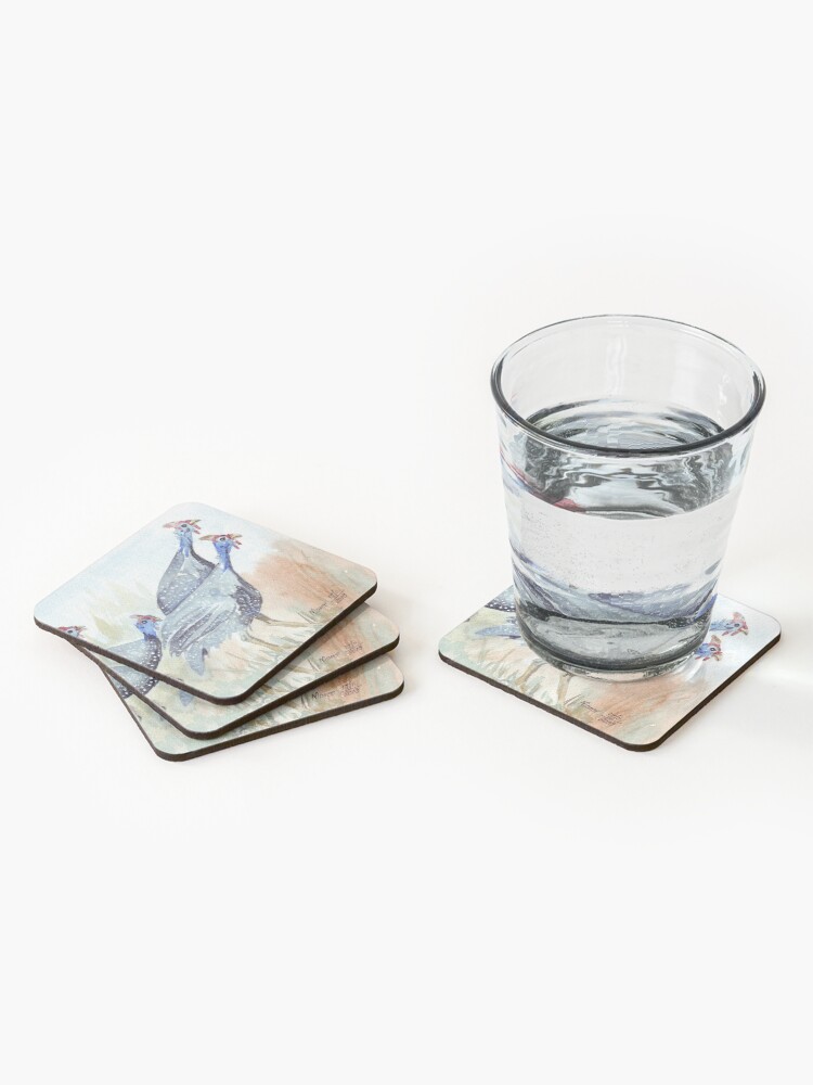 Alternate view of Guinea fowl in my garden Coasters (Set of 4)