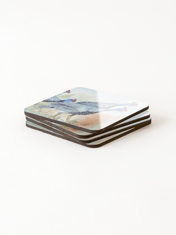 Alternate view of Guinea fowl in my garden Coasters (Set of 4)