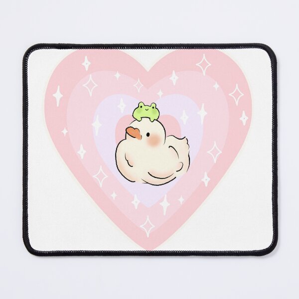 Item preview, sparkling duck love heart designed and sold by Pastel Calico.