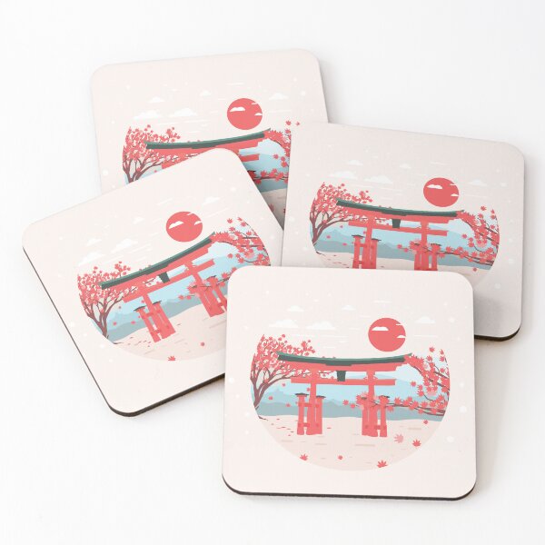Item preview, Maple Garden Japanese Shinto Torii Gate Red Sun designed and sold by BakaOutfit.