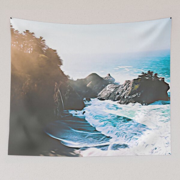 Item preview, Seawaves in sunlight and cliff designed and sold by UnlockingDesign.
