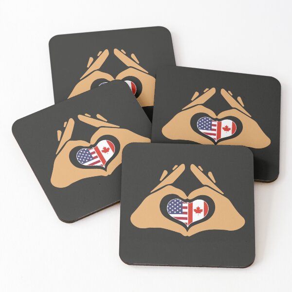 Item preview, American Canadian Heart Valentines Day-Usa independance - Canada love-Maple leaf- Usa flag- canada Flag designed and sold by comeonyassine21.