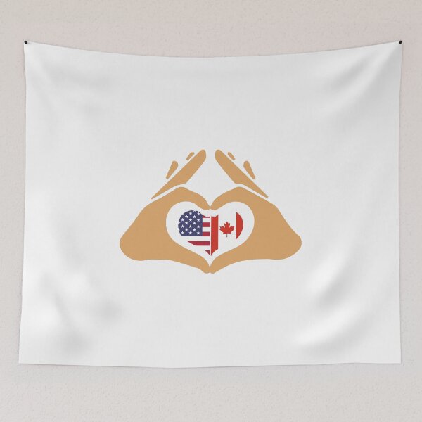 Item preview, American Canadian Heart Valentines Day-Usa independance - Canada love-Maple leaf- Usa flag- canada Flag designed and sold by comeonyassine21.