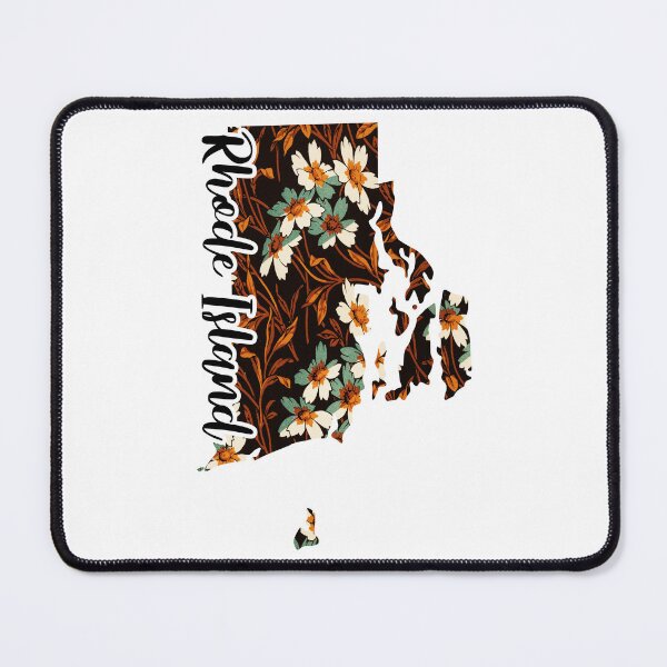 Item preview, Floral Map of USA States Rhode Island - Map of Rhode Island designed and sold by AmethystMurad.