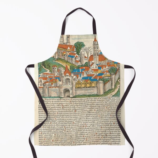 Item preview, Naples, Napoli, Neapolis, Italy - The Nuremberg Chronicle, 1493 - Middle Ages Manuscript Old Printed Book designed and sold by Vintage-TM.