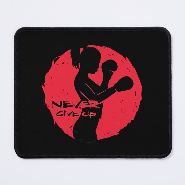 Item preview, Boxer Woman Never Give Up Motivational Quote designed and sold by BakaOutfit.