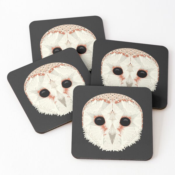 Item preview, Barn Owl - Dark Gray designed and sold by Elisa Yinh Creative.