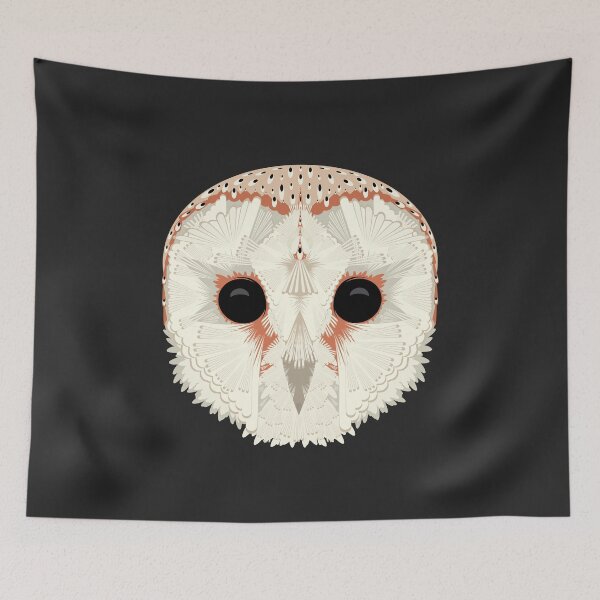 Item preview, Barn Owl - Dark Gray designed and sold by Elisa Yinh Creative.