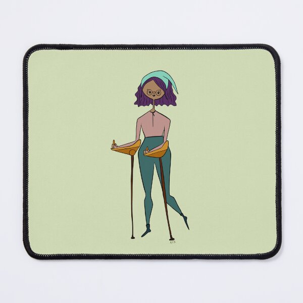 Item preview, Cute Girl With SmartCrutches (green) designed and sold by misslovelymess.