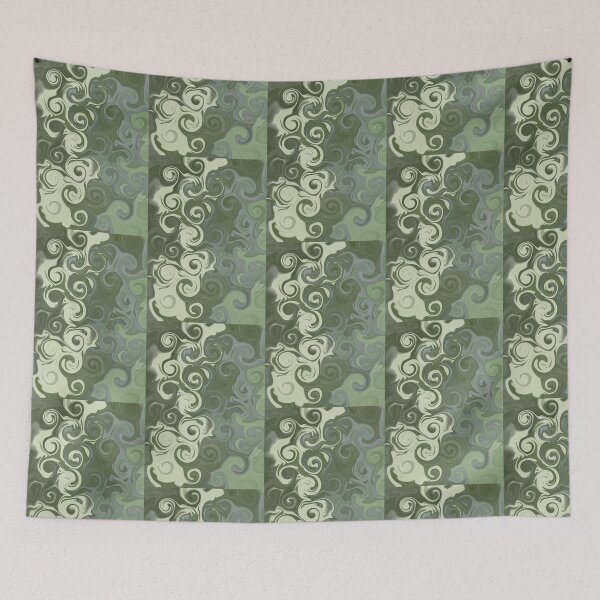 Item preview, Sage green swirl pattern designed and sold by tenannii.