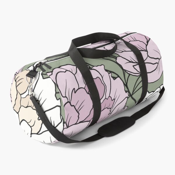 Item preview, The white and pink peonies in a lovely pattern pale green background designed and sold by marina63.