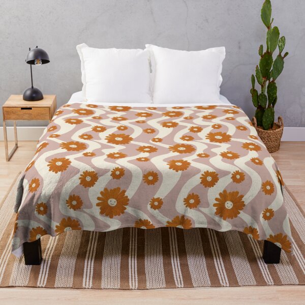 Item preview, Cute retro style smiley face - happy vibes print pattern designed and sold by RSDigitalPrintDesign.