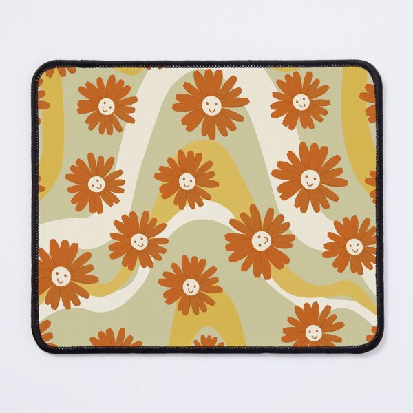Item preview, Cute retro style smiley face - happy vibes print pattern designed and sold by RSDigitalPrintDesign.