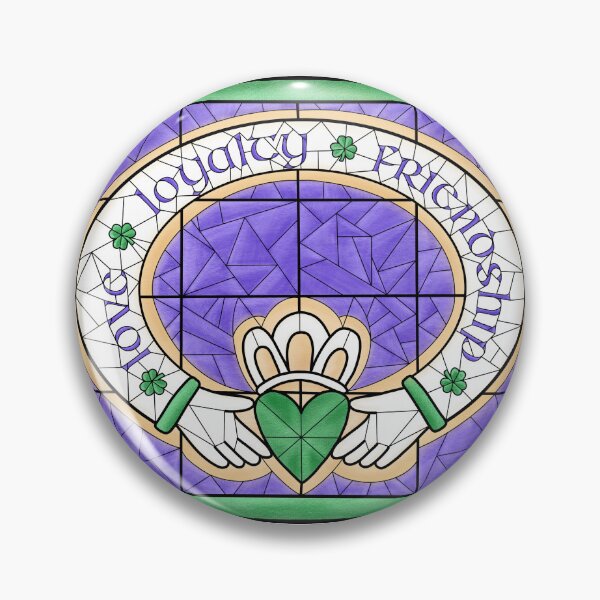 Item preview, Claddagh Ring Stained Glass designed and sold by JoyfulJen.