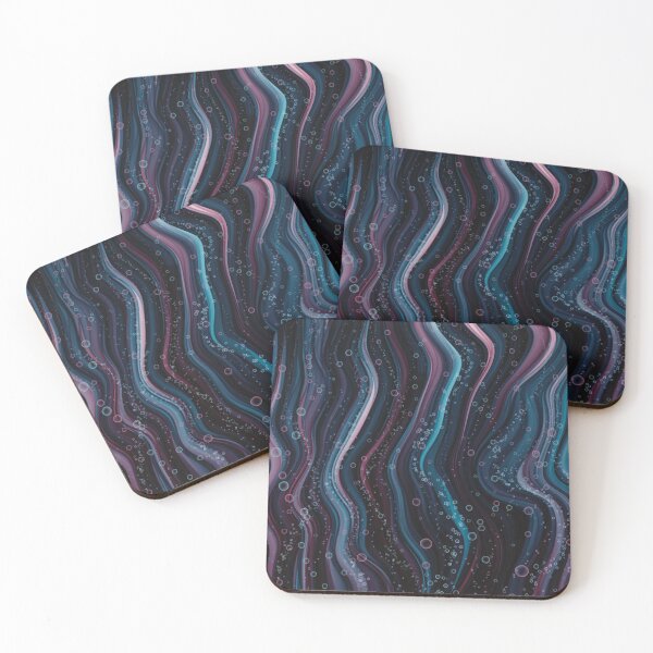 Item preview, Float with the flow, abstract  image of flowing colors and floating bubbles designed and sold by marina63.