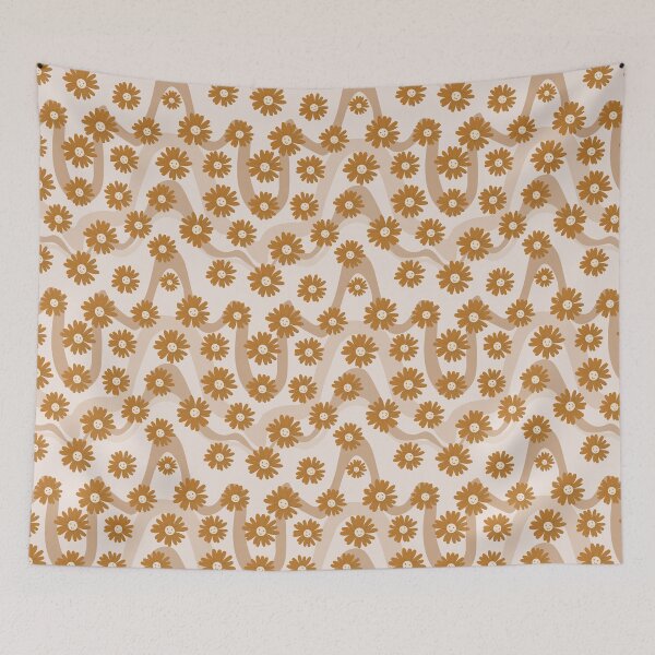 Item preview, Cute retro style smiley face - happy vibes print pattern designed and sold by RSDigitalPrintDesign.