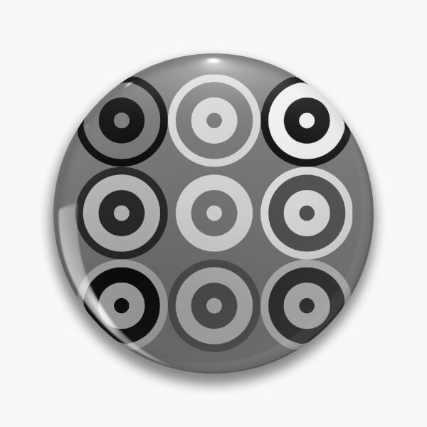 Item preview, Monochrome Multi-pattern Retro Mod Roundel designed and sold by ModSupporters.
