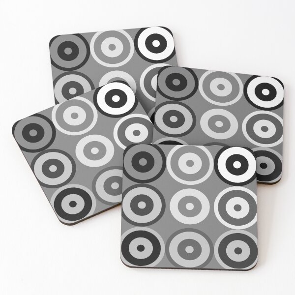 Item preview, Monochrome Multi-pattern Retro Mod Roundel designed and sold by ModSupporters.