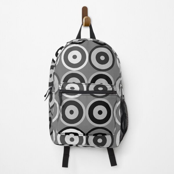 Item preview, Monochrome Multi-pattern Retro Mod Roundel designed and sold by ModSupporters.