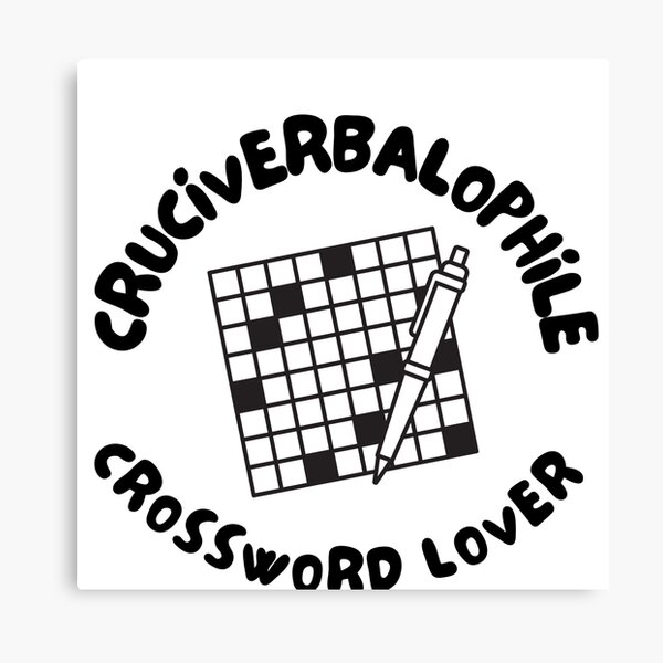 Cruciverbalophile Crossword Puzzle Fan Nerd Word Canvas Print for