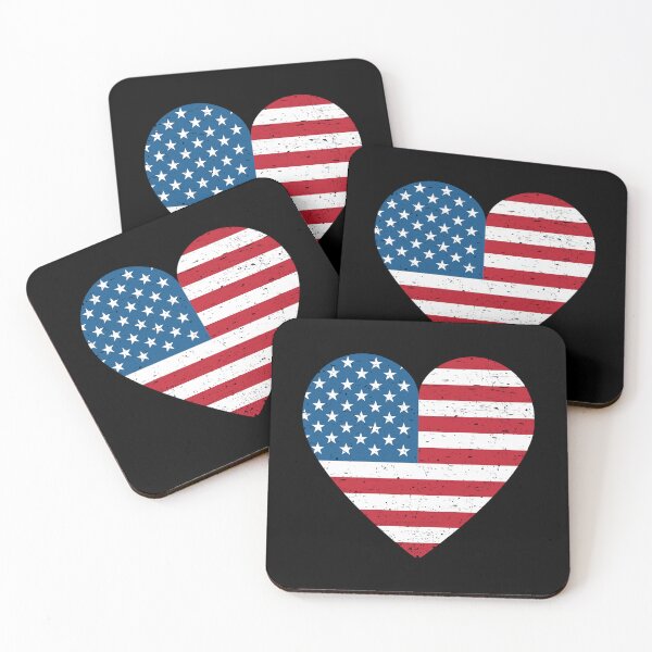 Item preview, American Flag Heart 4th of July USA Patriotic designed and sold by EIMgraphic.