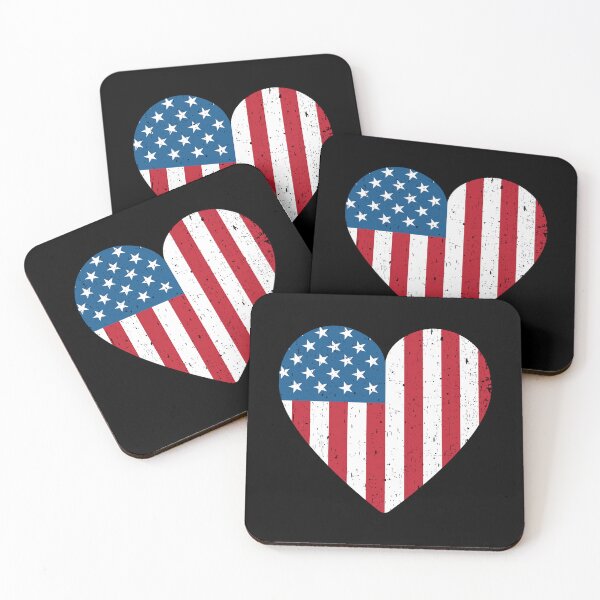 Item preview, American Flag Heart Love 4th of July USA Patriotic designed and sold by EIMgraphic.