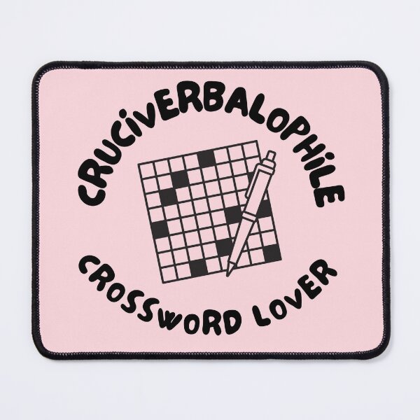 Item preview, Word Nerd Crossword Puzzle Cruciverbalophile Black and Pink Nerd Word designed and sold by IceCreamMuseum.