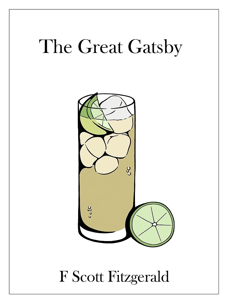 "Gin Rickey from The Great Gatsby by F Scott Fitzgerald" Poster for