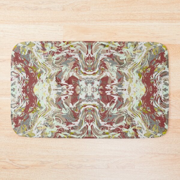 Item preview, Maroon and natural Moroccan tile effect abstract pattern designed and sold by Diane Hunter Art.