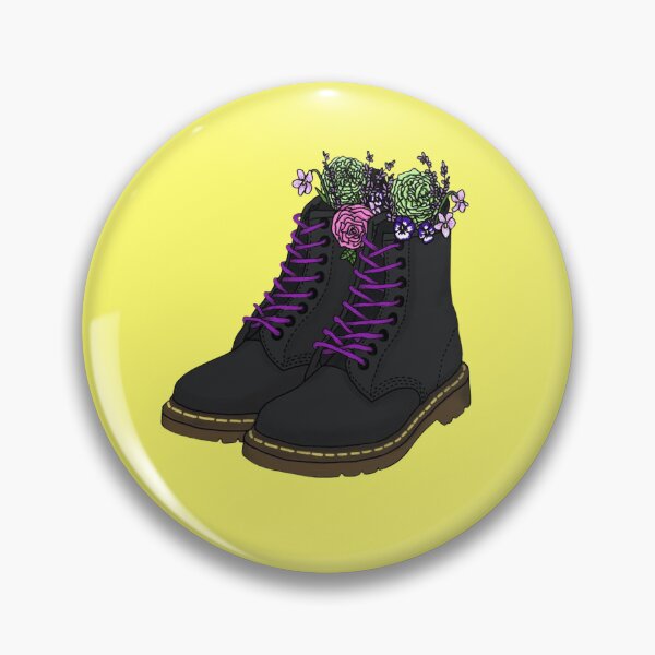 Item preview, purple laced Docs with flowers designed and sold by REDmoonDeco.