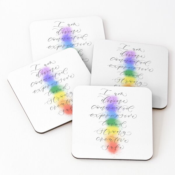 Item preview, 7 chakras - I am divine connected expressive loved strong creative safe designed and sold by amyverse.