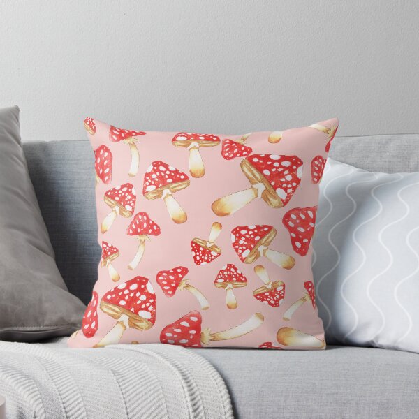 Item preview, Mushrooms on Pink designed and sold by Cass Noel Studio.