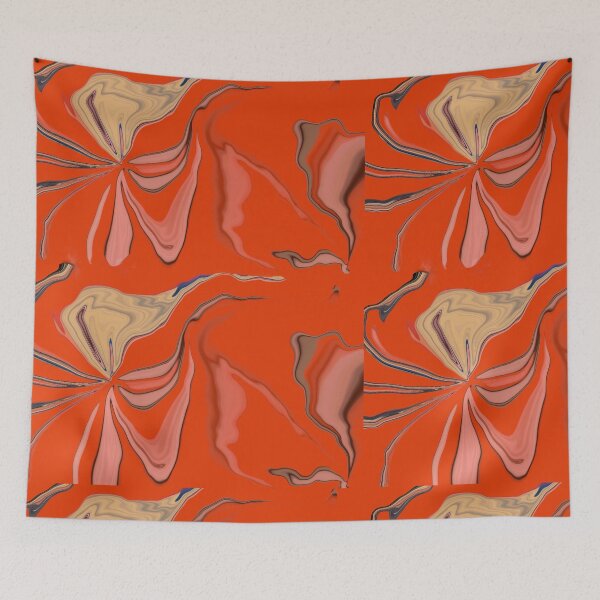 Item preview, Bright vibrant floral effect marbled abstract designed and sold by Diane Hunter Art.