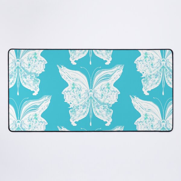 Item preview, Turquoise blue and white abstract butterfly designed and sold by Diane Hunter Art.