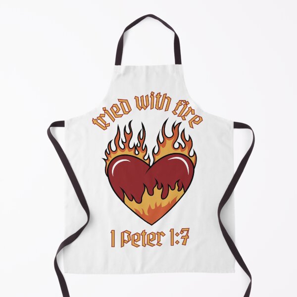 Item preview, 1 Peter 1:7 Tried with fire, burning heart bible verse designed and sold by Emily Roberts.