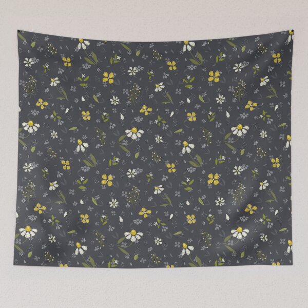 Item preview,  Seamless pattern, small flowers, daisies. Paper texture, pastel texture, hand drawing. designed and sold by UVI-CA.
