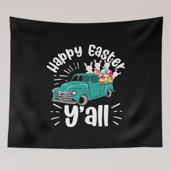 Item preview, Happy Easter Y'all Vintage Truck Bunny Egg Hunting designed and sold by haselshirt.