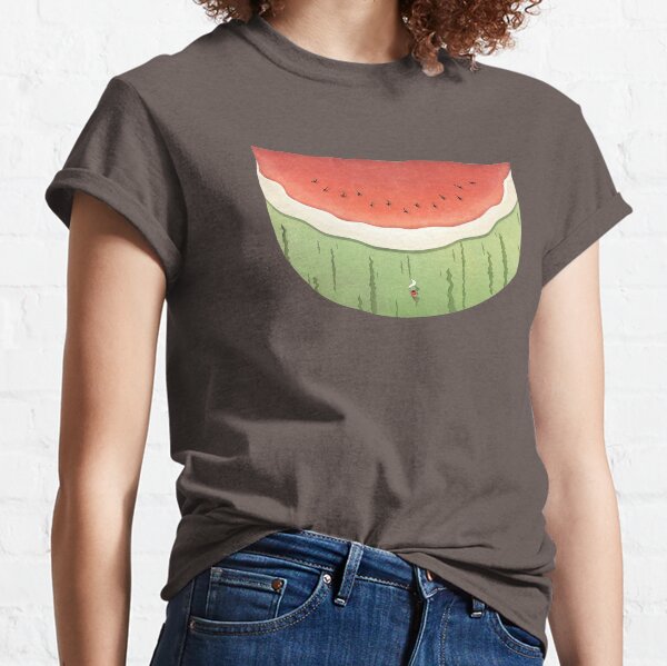 Large White Patriotic Watermelon Womens Adult Short Sleeve Swing Top Large White Patriotic Watermelon Womens Adult Short Sleeve Swing Top